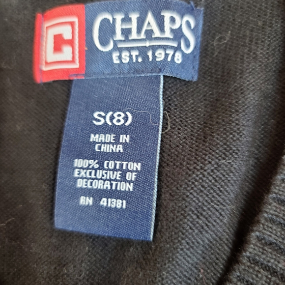 Chaps Boys' Argyle Sweater Vest Size S 8 - Picture 5 of 6